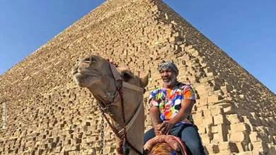 الملاكم العالمي مايك تايسون في العاصمة المصرية القاهرة