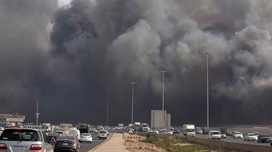 خمسة جرحى في حريق في محطة تابعة لقطار الحرمين السريع في جدة
