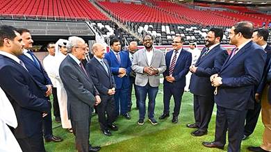 ​رئيس مجلس القيادة يزور استاد افتتاح بطولة كأس العالم 2022