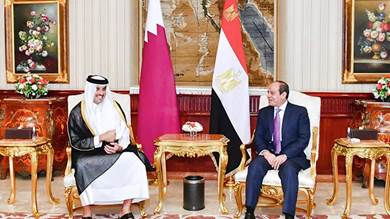 الرئيس المصري عبد الفتاح السيسي،أمير دولة قطر الشيخ تميم بن حمد آل ثاني