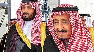 خادم الحرمين الشريفين الملك سلمان بن عبد العزيز وولي العهد الأمير محمد بن سلمان
