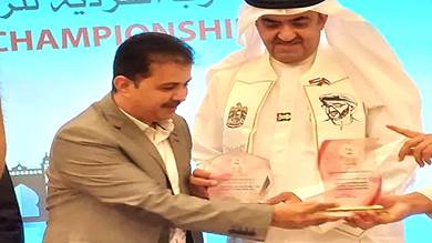 د. صبري يهنئ الشيخ سعود المعلا بفوزه بمنصب نائب رئيس الاتحاد الدولي للشطرنج