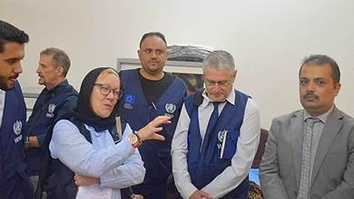 ​فريق أوروبي يقيم عمل المركز الوطني لعمليات الطوارئ في عدن