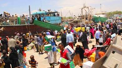 ​6 آلاف لاجئ صومالي يغادرون من عدن إلى بلادهم