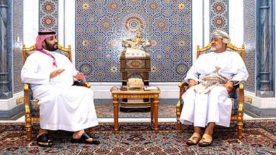 ولي العهد السعودي وسلطان عمان يبحثان تعزيز أوجه التعاون