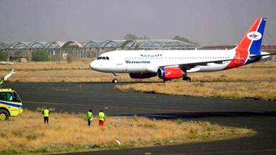 ​الحكومة تحدد شروط لاستمرار الرحلات من مطار صنعاء