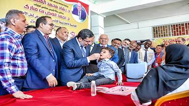 بن مبارك يدشين حملة التحصين ضد شلل الأطفال