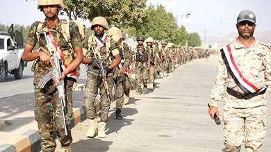 ​القوات الحكومية تنفذ مسيرا عسكريا من الجوف إلى مأرب