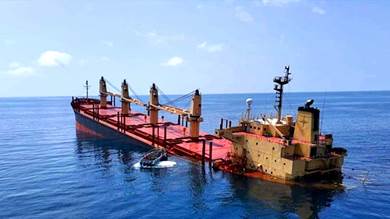 ​الحكومة اليمنية تعتزم مقاضاة ملاك سفينة "روبيمار" الغارقة
