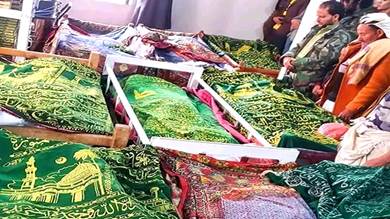 ​سلطات صنعاء تدفن ضحايا مجزرة رداع في يريم