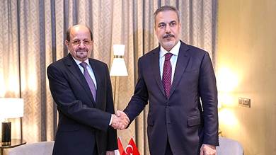 وزير الخارجية يبحث مع نظيره التركي سبل تعزيز وتطوير العلاقات