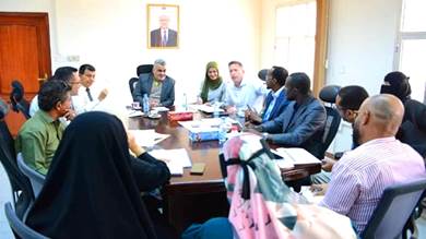 لقاء في عدن يناقش آلية عمل اللجنة الفنية المشتركة بالأمن الغذائي