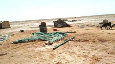 تقرير حكومي: تضرر 5 آلاف أسرة نازحة جراء المنخفض الجوي باليمن