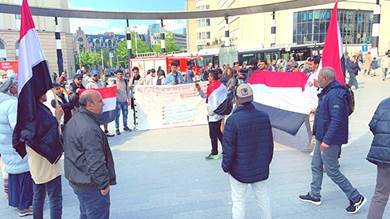 وقفة لـ "ملتقى اليمنيين" في بروكسل